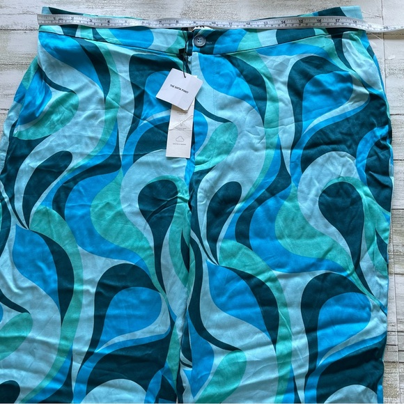 Zara Turquoise Retro Patterned The Safia Flare Pants - Picture 5 of 13